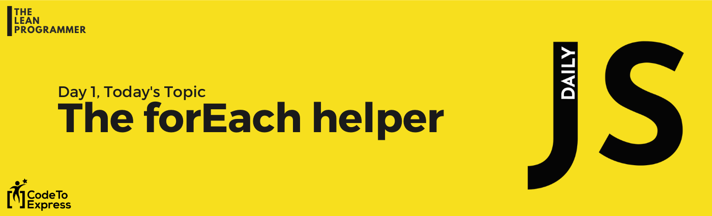 The forEach helper